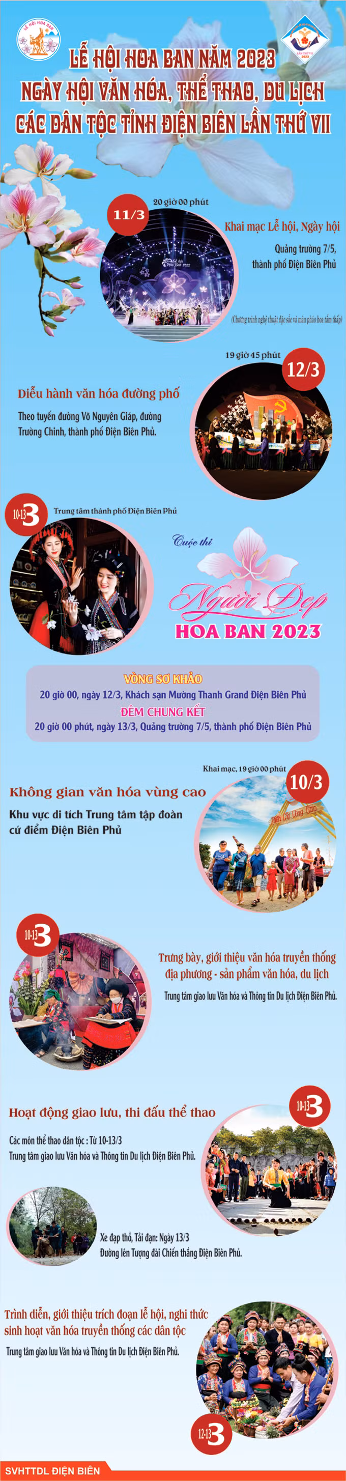 Lễ hội Hoa Ban năm 2023 và Ngày hội Văn hóa, Thể thao, Du lịch các dân tộc tỉnh Điện Biên lần thứ VII