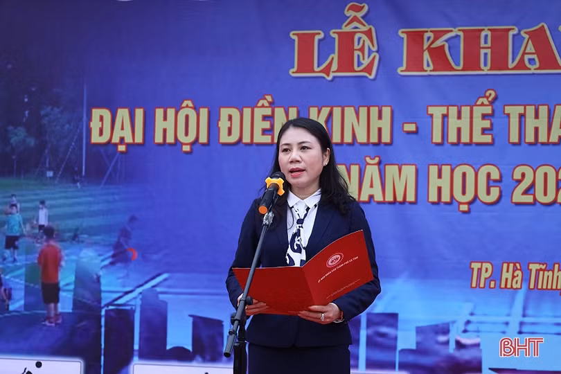 Hơn 400 VĐV tranh tài Đại hội Điền kinh - Thể thao học sinh phổ thông TP Hà Tĩnh