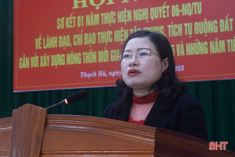 Thực hiện Nghị quyết 06, Thạch Hà đã tập trung, tích tụ ruộng đất đạt 2.132,3ha