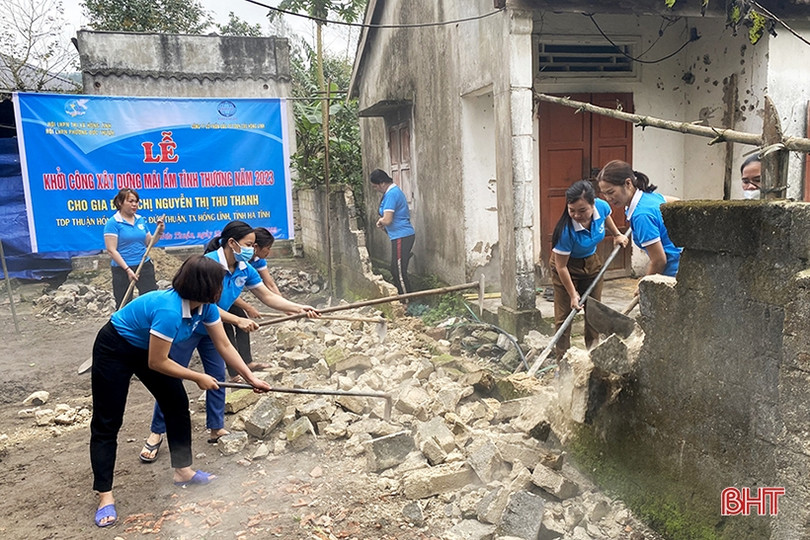 Xây nhà tình thương cho phụ nữ có hoàn cảnh khó khăn ở TX Hồng Lĩnh