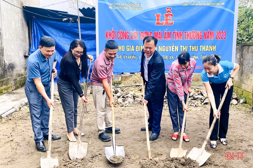 Xây nhà tình thương cho phụ nữ có hoàn cảnh khó khăn ở TX Hồng Lĩnh