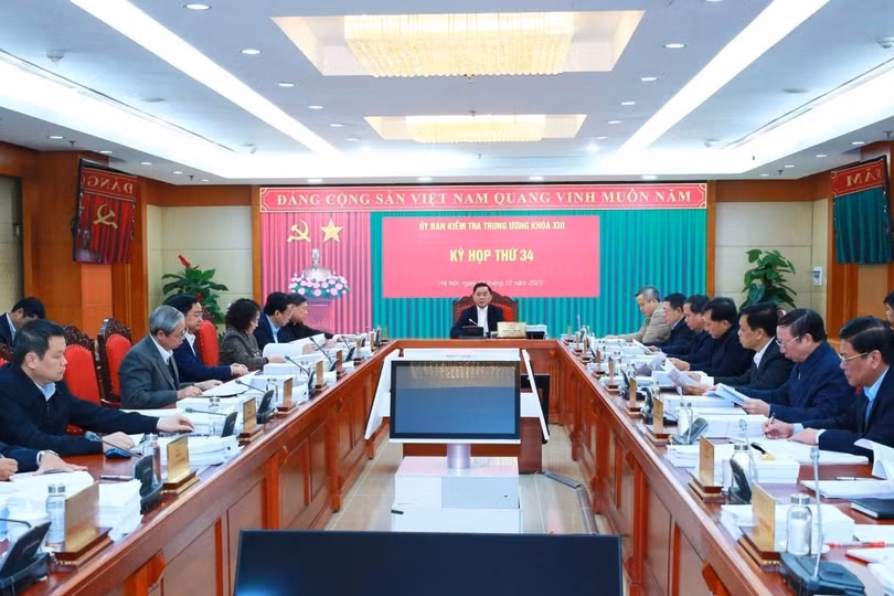 Thông cáo báo chí Kỳ họp thứ 34 của Ủy ban Kiểm tra Trung ương