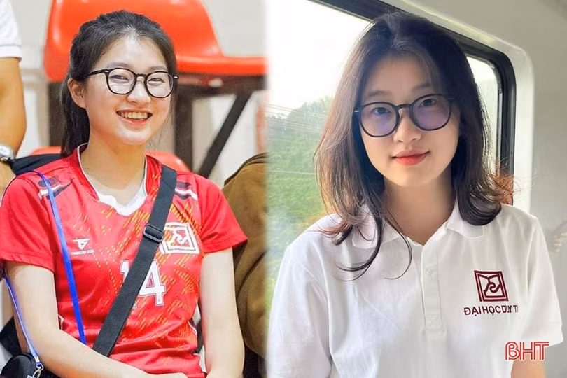 Nữ sinh Hà Tĩnh xinh đẹp, đánh bóng chuyền hay