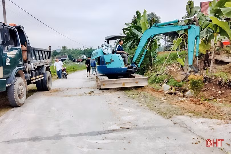 Đua tiến độ xây dựng nông thôn mới nâng cao ở Vũ Quang