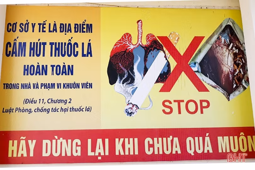 “Nói không với hút thuốc lá” trong bệnh viện ở Đức Thọ