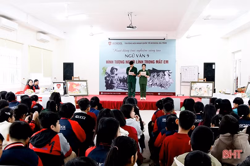 Học sinh iSchool Hà Tĩnh hào hứng với sân khấu khóa môn Ngữ văn
