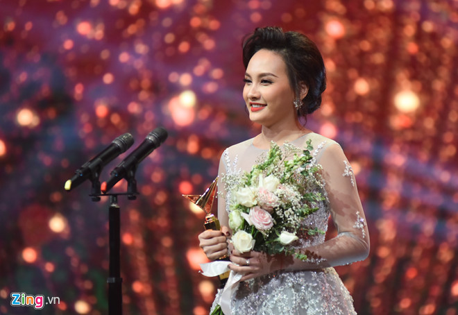 Bảo Thanh thành công với vai Minh Vân. nghe si hoang dung va phim nguoi phan xu doat giai vtv awards