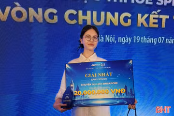 Nữ sinh Hà Tĩnh giành giải nhất toàn quốc cuộc thi IOE Speak Out 2026