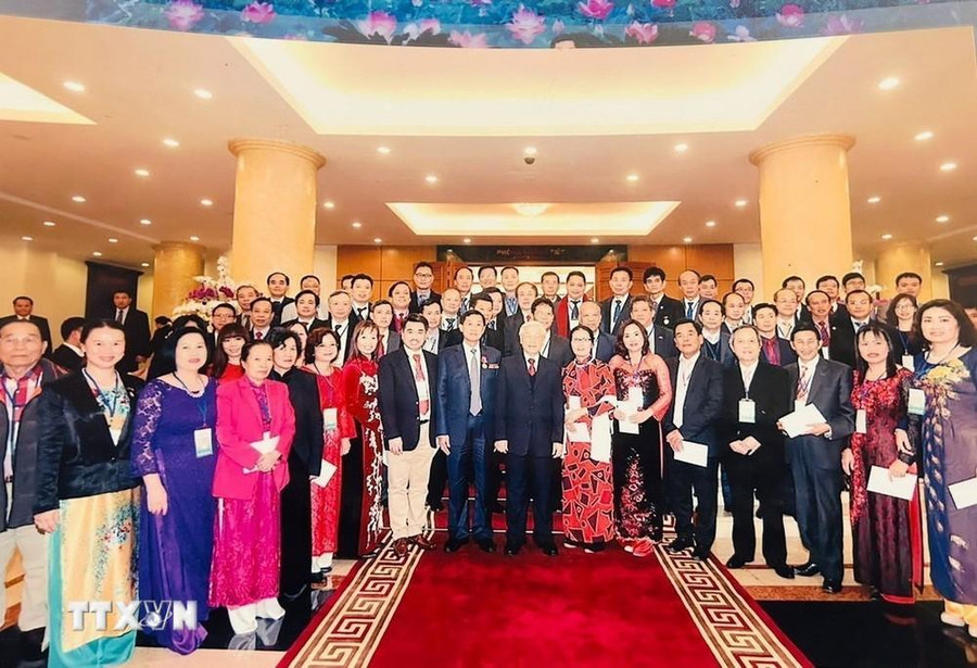 Tổng Bí thư tại Lễ hội Xuân Quê hương được tổ chức tại Hà Nội năm 2016. (Ảnh: TTXVN).