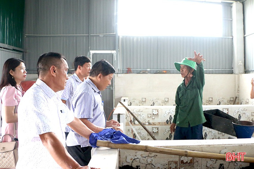 Đoàn công tác UBND phường Phong Điền (TP Huế) tham quan mô hình xử lý rác hữu cơ tập trung của ông Lê Văn Bình. bqbht_br_ql3.jpg