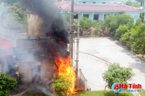 chay tram dien trong khu vuc bvdk ha tinh