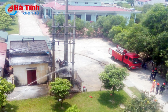 chay tram dien trong khu vuc bvdk ha tinh