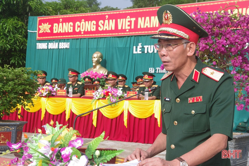 120 chiến sỹ mới Trung đoàn 841 tuyên thệ dưới cờ Tổ quốc