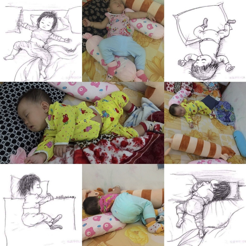 Muôn kiểu biểu cảm khi bé ngủ