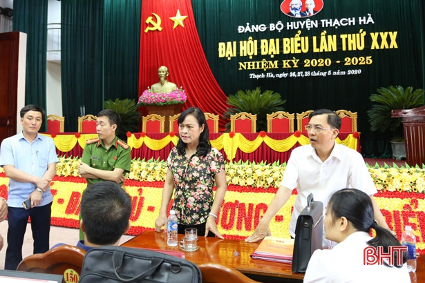 Phó Chủ tịch Thường trực HĐND tỉnh kiểm tra chuẩn bị đại hội điểm huyện Thạch Hà