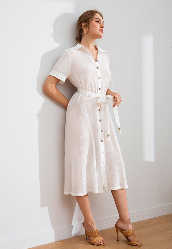 Tiết trời sang thu, dễ dàng mặc đẹp với váy sơ mi