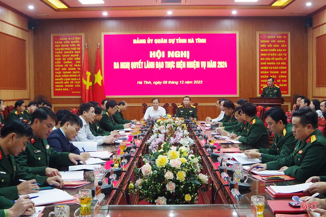 Đảng ủy Quân sự tỉnh ra Nghị quyết lãnh đạo thực hiện nhiệm vụ năm 2024