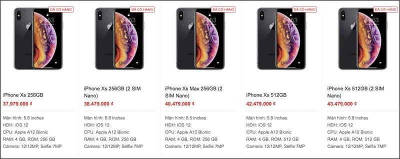 Giá bán chi tiết tất cả các iPhone mới, gồm iPhone 2 SIM tại Việt Nam hôm nay