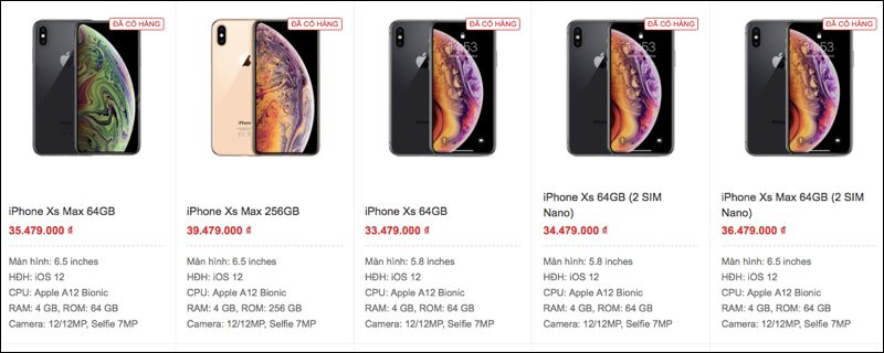 Giá bán chi tiết tất cả các iPhone mới, gồm iPhone 2 SIM tại Việt Nam hôm nay