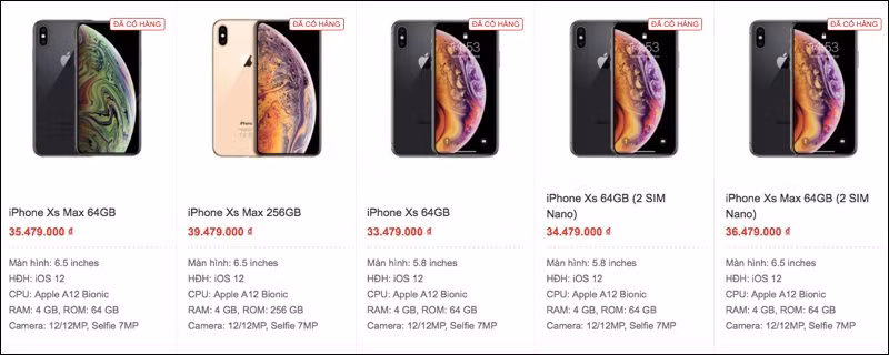 Giá bán chi tiết tất cả các iPhone mới, gồm iPhone 2 SIM tại Việt Nam hôm nay