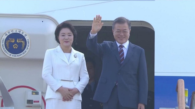 Những hình ảnh đầu tiên về chuyến thăm Triều Tiên của Tổng thống Hàn Quốc