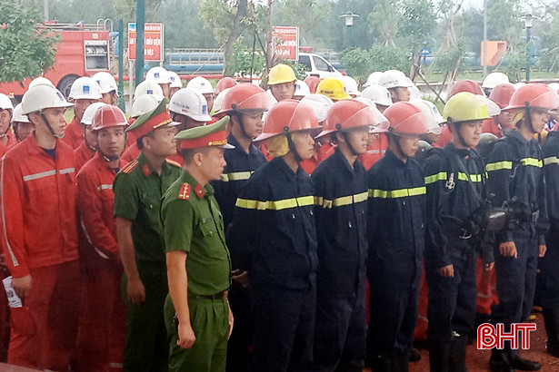 Thực hành phương án cứu hỏa khi cháy Nhà máy Nhiệt điện Vũng Áng