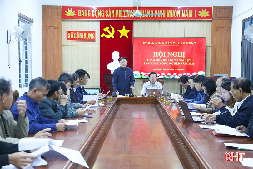 ຄະນະກຳມະການປະຊາຊົນຕາແສງ Cam Hung ໄດ້ຈັດຕັ້ງກອງປະຊຸມທົບທວນຄືນບັນດາປະສົບການ ແລະ ຜັນຂະຫຍາຍແຜນການຜະລິດກະສິກຳປີ 2026. bqbht_br_img-3729.jpg