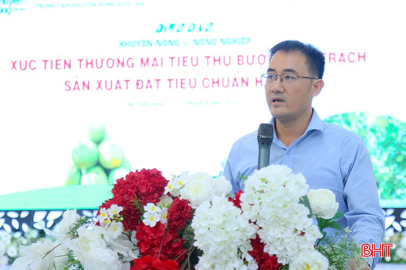 Phó Giám đốc Sở NN&MT Hà Tĩnh Nguyễn Thanh Hải phát biểu ý kiến tại diễn đàn. bqbht_br_img-0553.jpg