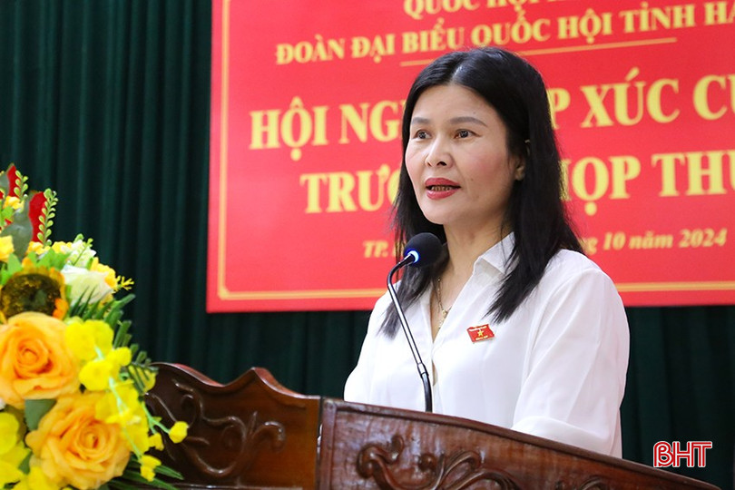 Đại biểu Bùi Thị Quỳnh Thơ - Ủy viên chuyên trách Ủy ban Kinh tế của Quốc hội thông tin về Kỳ họp thứ 8. img-4586-7730.jpg