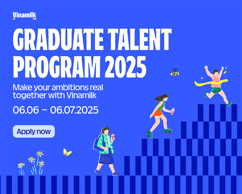 Thông tin tuyển dụng Vinamilk Graduate Talent Program trên fanpage của doanh nghiệp được nhiều bạn trẻ quan tâm. key-visual-1.png