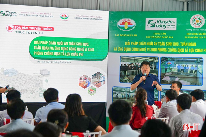 Trung tâm Khuyến nông quốc gia tổ chức tọa đàm chủ đề “Giải pháp chăn nuôi an toàn sinh học, tuần hoàn và ứng dụng công nghệ vi sinh phòng chống DTLCP”. bqbht_br_imagesthumb94c43678-9797-4bbc-8bba-6de6b0db4e16.jpg