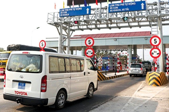 Trạm thu giá Cam Thịnh trên QL1 tỉnh Khánh Hòa 8 tram bot co the bi dung neu cham thu phi tu dong