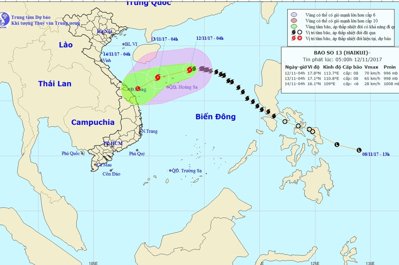 bien ha tinh van nam trong vung nguy hiem anh huong bao so 13