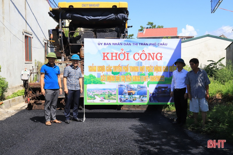 Thị trấn Phố Châu huy động nhiều nguồn lực “nâng chất” các tuyến giao thông