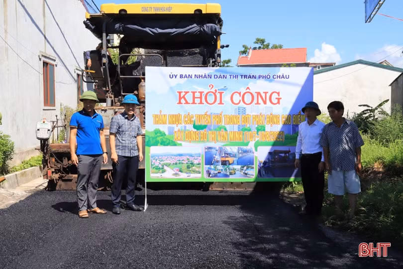 Thị trấn Phố Châu huy động nhiều nguồn lực “nâng chất” các tuyến giao thông