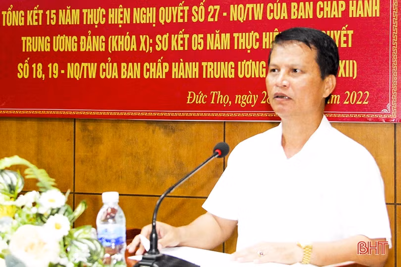 Đức Thọ tổng kết 15 năm thực hiện Nghị quyết 27-NQ/TW và sơ kết 5 năm Nghị quyết 18, 19-NQ/TW