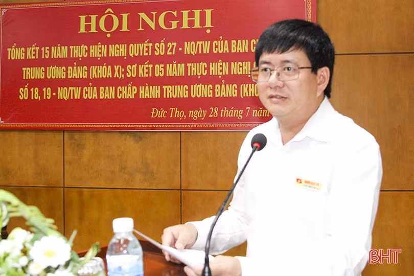 Đức Thọ tổng kết 15 năm thực hiện Nghị quyết 27-NQ/TW và sơ kết 5 năm Nghị quyết 18, 19-NQ/TW