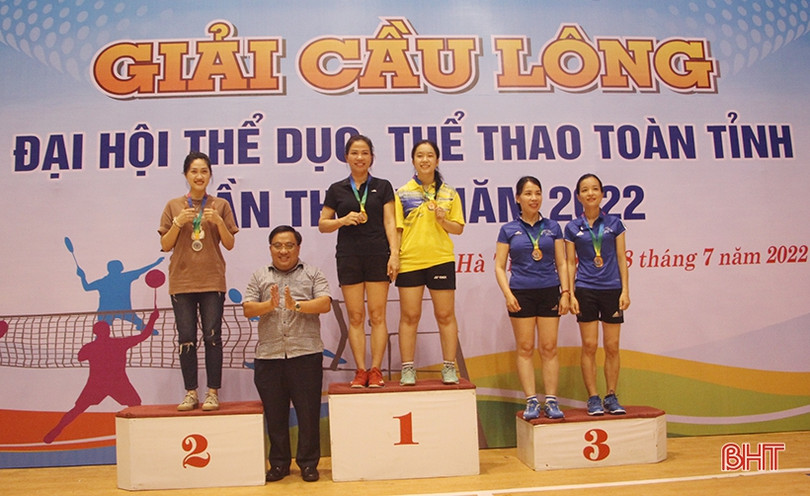 Thành phố Hà Tĩnh nhất toàn đoàn Giải Cầu lông Đại hội TDTT toàn tỉnh lần thứ IX