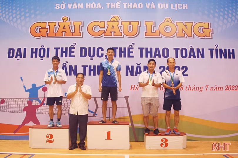 Thành phố Hà Tĩnh nhất toàn đoàn Giải Cầu lông Đại hội TDTT toàn tỉnh lần thứ IX