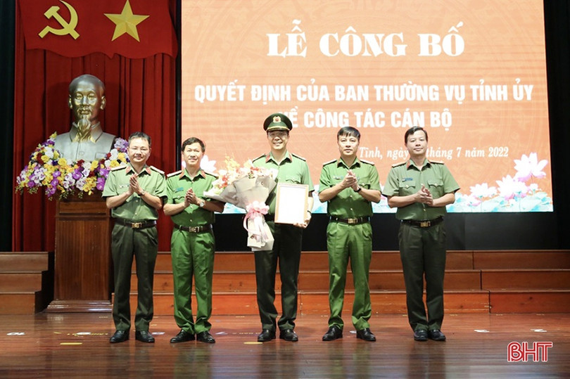 Thượng tá Nguyễn Hồng Phong giữ chức Bí thư Đảng bộ Công an Hà Tĩnh