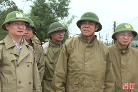 Chủ tịch UBND tỉnh Võ Trọng Hải kiểm tra khắc phục hậu quả thiên tai