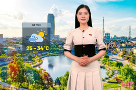 Dự báo thời tiết Hà Tĩnh ngày 17/5: Ngày nắng nhẹ, chiều tối mưa rào vài nơi