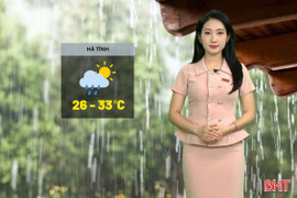 Dự báo thời tiết Hà Tĩnh ngày 25/7: Có mưa rào và dông rải rác, sóng biển cao