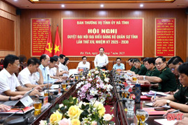 Đảng bộ Quân sự tỉnh Hà Tĩnh dự kiến tổ chức đại hội ngày 29 - 30/7