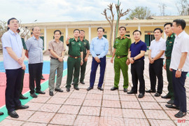 Chủ tịch UBND tỉnh kiểm tra công tác khắc phục hậu quả thiên tai