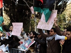 Biểu tình lan rộng tại Libya. (Nguồn: Getty images)