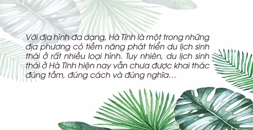 Về Hà Tĩnh - miền đất giàu tiềm năng du lịch sinh thái