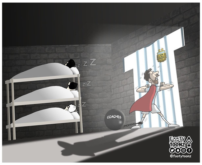 Ảnh chế Messi “cầu cứu“ HLV Park Hang Seo hiến kế để đánh bại Qatar