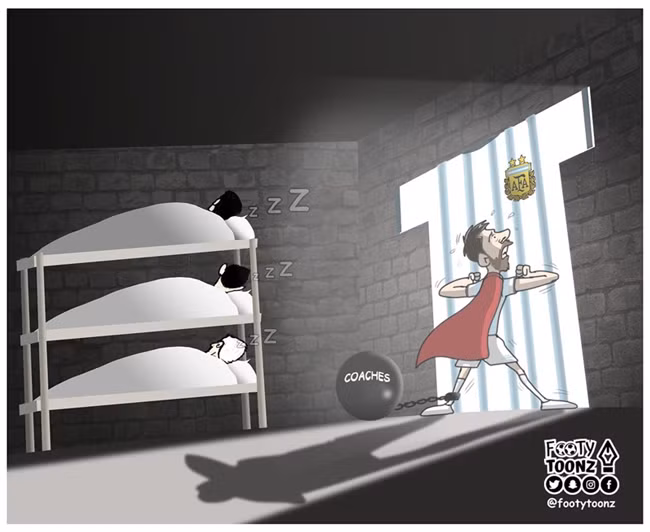 Ảnh chế Messi “cầu cứu“ HLV Park Hang Seo hiến kế để đánh bại Qatar