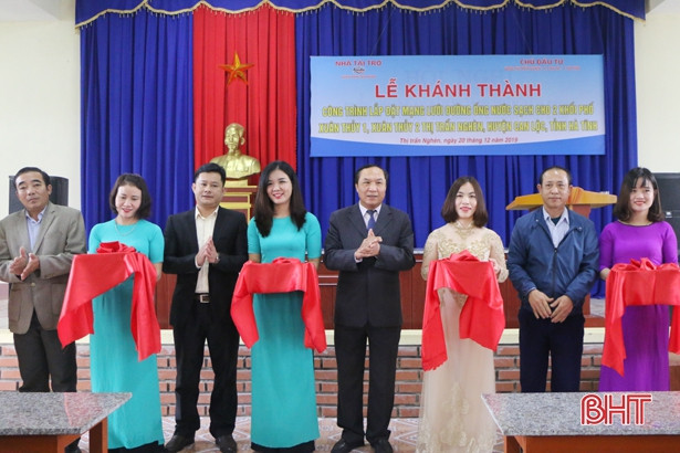 Khánh thành công trình mạng lưới đường ống nước sạch ở thị trấn Nghèn
